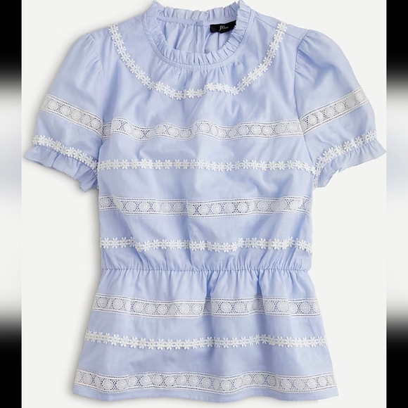 J. Crew Daisy-Chain Peplum Top - Picture 1 of 12